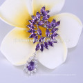 Peacock Shaped Brooches Design purple crystal pin brooch